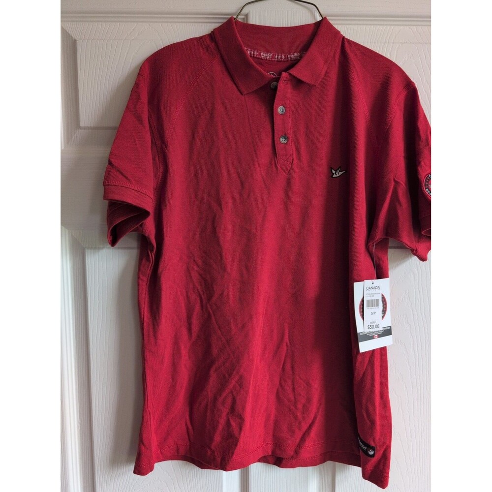 Men’s Canada Weather Gear Red Pique Polo Shirt - Small
